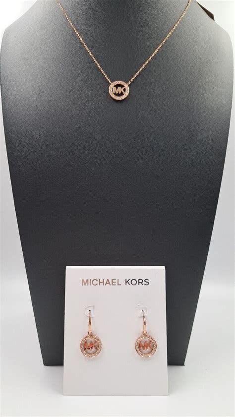 michael kors kette und ohrringe rose set|Designer.